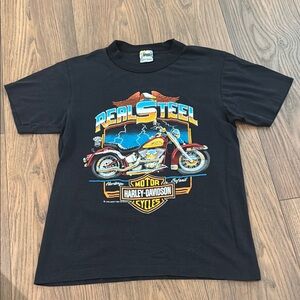 Vintage Harley-Davidson Black Graphic T-Shirt